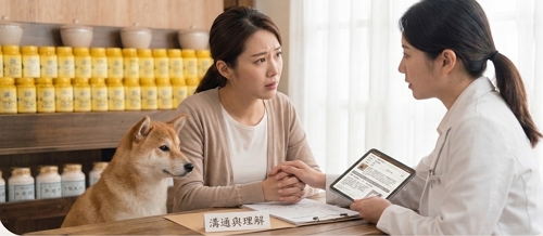 醫師與飼主深度溝通情境