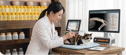 動物中醫針灸與雷射治療儀器使用